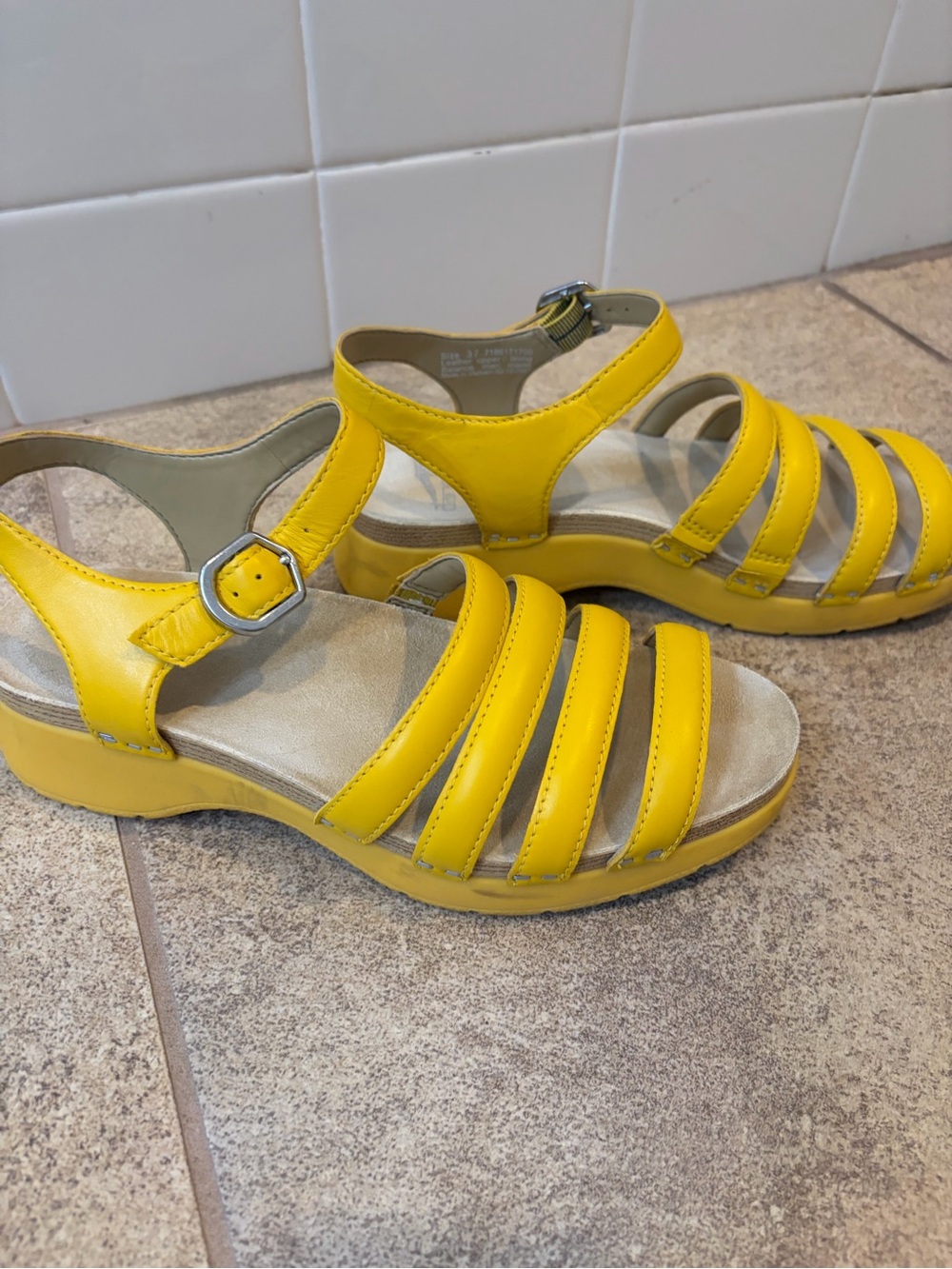 Dansko Yellow Roxie Sandals - Picture 3 of 7